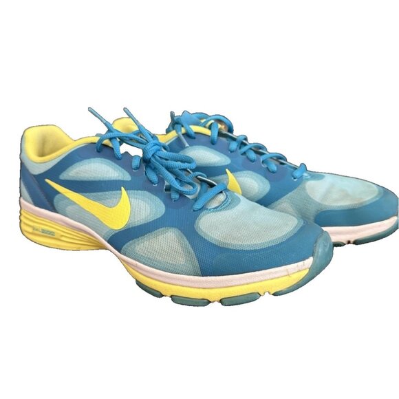 Women's Size 7.5 Nike Dual Fusion TR Aqua Yellow - Picture 2 of 10